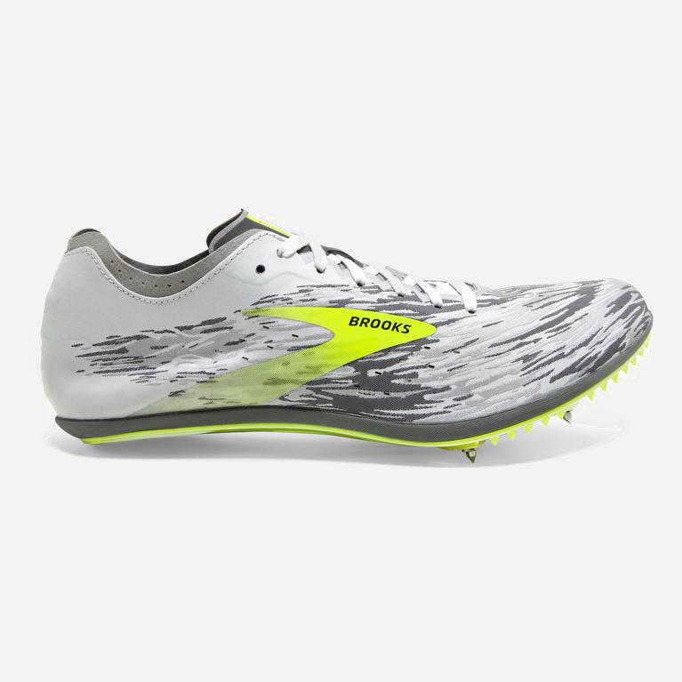 Tenis Brooks Wire V6 - Zapatillas Para Velocidad Atletismo Mujer - Negras / Gris / Verde Amarillo (L